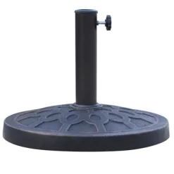 Outsunny 18" 26 Lbs Round Resin Umbrella Base Stand Market Parasol Holder With Beautiful Decorative Pattern & Easy Setup, For Φ1.5", Φ1.89" Pole, For Lawn, Deck, Backyard, Garden, Bronze 9 Outsunny 18" 26 Lbs Round Resin Umbrella Base Stand Market Parasol Holder With Beautiful Decorative Pattern & Easy Setup, For Φ1.5", Φ1.89" Pole, For Lawn, Deck, Backyard, Garden, Bronze -Outdoor Decoration Store GUEST 4c534272 5a4a 4f9a ba7d a3d79b65a3fa