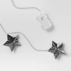 10ct LED Battery Operated Silver Star Christmas Novelty String Lights Warm White - Wondershop™ -Outdoor Decoration Store GUEST 4c85705d 63ea 4cbe b731 a5faa36f4160