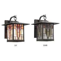 11.75" 1-Light Prairie Craftsman Outdoor Wall Lantern Sconce Oil Rubbed Bronze - River Of Goods -Outdoor Decoration Store GUEST 4c8ebeee da4a 4bc8 80c7 9db2f167c1e7