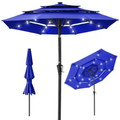 Best Choice Products 10ft 3-Tier Solar Patio Umbrella W/ 24 LED Lights, Tilt Adjustment, Easy Crank -Outdoor Decoration Store GUEST 4cf954fe 77e8 4195 a95d 30580e2a92b2