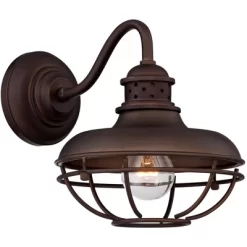 Franklin Iron Works Park Rustic Outdoor Barn Lights Fixtures Set Of 2 Oil Rubbed Bronze 9" Open Cage For Post Exterior Light Barn Deck Post Light Yard -Outdoor Decoration Store GUEST 4e88dac5 9bb1 4cf9 b694 07910c567801