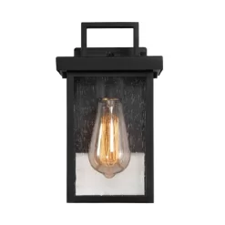 10.5" Square Metal/Glass Outdoor Wall Lamp Black - LNC -Outdoor Decoration Store GUEST 4ee61fcd 68ac 4d27 b3ab 9f5320a0a7f6