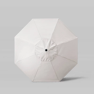 7.5' Sunbrella Scallop Base Fringe Market Patio Umbrella With Push Button Tilt - Bronze Pole - California Umbrella 4 7.5' Sunbrella Scallop Base Fringe Market Patio Umbrella With Push Button Tilt - Bronze Pole - California Umbrella - Image 2