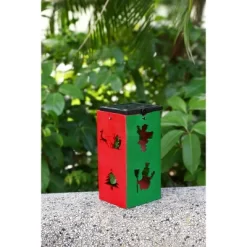 Techko Maid LED Solar 10.8" Portable Christmas Cut Out Decorative Outdoor Lantern Clear -Outdoor Decoration Store GUEST 4f7f24ad aa88 4d40 864e 8c8fec4e65e8