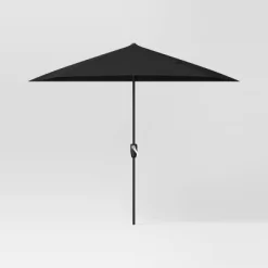 7.813'x8.83' Half Circle Patio Umbrella - Black Pole - Room Essentials™ -Outdoor Decoration Store GUEST 4fcf0bec 82ca 47f9 9602 dfaa17b5980f