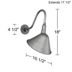 Franklin Iron Works Rustic Farmhouse Outdoor Barn Light Fixture Galvanized 18" Curving Gooseneck RLM Exterior House Porch Patio 13 Franklin Iron Works Rustic Farmhouse Outdoor Barn Light Fixture Galvanized 18" Curving Gooseneck RLM Exterior House Porch Patio -Outdoor Decoration Store GUEST 50aa12f3 2a8f 48fd 8b22 87d238320080