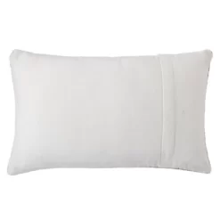 13"x21" Oversize Geometric Indoor/Outdoor Lumbar Throw Pillow White - Jaipur Living
