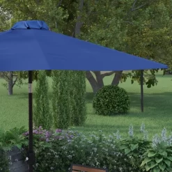 Merrick Lane 9' Round UV Resistant Outdoor Patio Umbrella With Height Lever And 33° Push Button Tilt -Outdoor Decoration Store GUEST 5127ae3a 7c2c 4554 ade7 dbcf95358787
