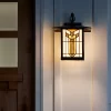 11.75" 1-Light Prairie Craftsman Style Stained Glass Outdoor Lantern Wall Sconce Bronze - River Of Goods -Outdoor Decoration Store GUEST 51ea9fce 375a 49f0 a423 87fc9e4faef8