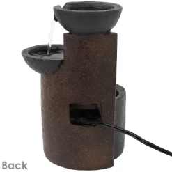 Sunnydaze Decor Sunnydaze Indoor Home Decorative Resin 3-Tier Descending Bowls Tabletop Water Fountain - 9" - Dark Brown -Outdoor Decoration Store GUEST 5229fed6 102d 4290 9724 edc1ae106bd1