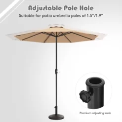 Tangkula Outdoor Market Umbrella Base Stand Heavy-duty Resin Round Pole Holder -Outdoor Decoration Store GUEST 53551ad0 0350 47d2 8494 d46ed46a5d9b