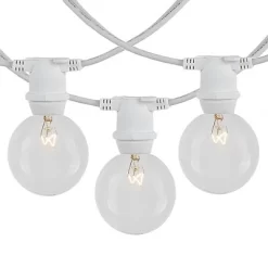 Novelty Lights Globe Outdoor String Lights With 25 In-Line Sockets White Wire 25 Feet