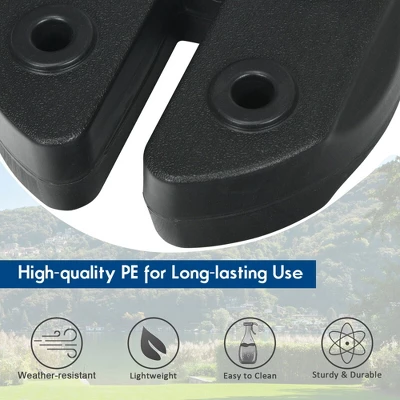 Costway 4/6/8PCS Weight Plates Patio Canopy Tent Gazebo Shade Umbrella Water Filled 20/30/40LBS 8 Costway 4/6/8PCS Weight Plates Patio Canopy Tent Gazebo Shade Umbrella Water Filled 20/30/40LBS - Image 6