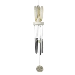 Home Decor Praying Angel Windchime - One Windchime 18.0 Inches - Bereavement Gentle Breeze - 47320 - Polyresin - Off-White