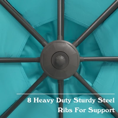 Aoodor Patio 10FT Off-set Hanging Aluminum Cantilever Umbrella( Not Include A Base) 9 Aoodor Patio 10FT Off-set Hanging Aluminum Cantilever Umbrella( Not Include A Base) - Image 7