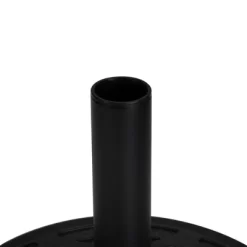 Northlight Black Flat Round Resin Base Stand For Patio Umbrella - 21lbs