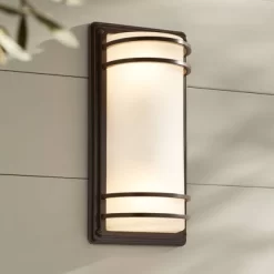John Timberland Habitat Modern Industrial Outdoor Wall Light Fixtures Set Of 2 Rubbed Bronze 16" Opal Glass For Post Exterior Barn Deck 12 John Timberland Habitat Modern Industrial Outdoor Wall Light Fixtures Set Of 2 Rubbed Bronze 16" Opal Glass For Post Exterior Barn Deck -Outdoor Decoration Store GUEST 576d8e41 2951 4494 b0c0 04dbb0928388