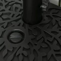 Outsunny Half Round Umbrella Base, Sand Or Water Filled Half Patio Umbrella Stand Holder For Garden, 40lb Capacity Water Or 46lb Capacity Sand, Black -Outdoor Decoration Store GUEST 58422e14 e4d5 4294 a355 7b2d40c1cb44