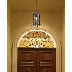 John Timberland Casa Seville Vintage Rustic Outdoor Hanging Light Dark Walnut Scroll 15" Champagne Water Glass For Post Exterior Barn Deck House Porch -Outdoor Decoration Store GUEST 59ad44fd 3324 41c2 9b5d 9aa23b9e05e1