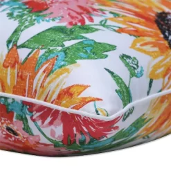 2pc Outdoor/Indoor Rectangular Throw Pillow Set Sunflowers Sunburst Yellow - Pillow Perfect