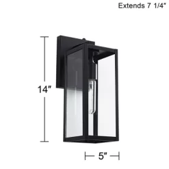 John Timberland Titan Modern Outdoor Wall Light Fixtures Set Of 2 Mystic Black Dusk To Dawn 14" Clear Glass For Post Exterior Barn Deck 15 John Timberland Titan Modern Outdoor Wall Light Fixtures Set Of 2 Mystic Black Dusk To Dawn 14" Clear Glass For Post Exterior Barn Deck -Outdoor Decoration Store GUEST 59e5319f e42b 4b40 a381 95f864d6ad6a