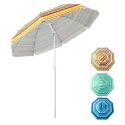 Costway 6.5Ft Patio Beach Sunshade Umbrella Portable Tilt Outdoor Yellowith Green/Navy/Blue -Outdoor Decoration Store GUEST 5a6e7c9f 0c7c 4de9 8429 00ef69ab5baa