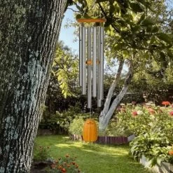 Woodstock Wind Chimes Signature Collection, Chimes Of Olympos, 36'' Silver Wind Chime OWS