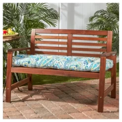Baltic Paisley Outdoor Bench Cushion - Kensington Garden