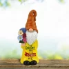 24" Magnesium Oxide "To Gnome Me Is To Love Me" Indoor/Outdoor Garden Gnome Statue Orange/Yellow - Alpine Corporation -Outdoor Decoration Store GUEST 5b76098f 574f 4456 b25a 85928600087d