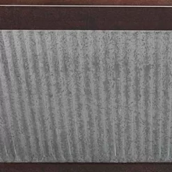 Southern Patio 24 Inch Westlake Outdoor Rectangular Deck Rail Textured Resin Garden Flower Herb Planter W/ Sun Protectors, Rustic Galvanized -Outdoor Decoration Store GUEST 5c55cebb b7bd 472f 8247 32daadd860f9