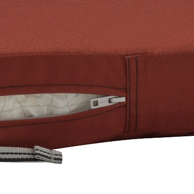 48" X 18" X 3" Ravenna Water-Resistant Patio Bench/Settee Cushion Spice - Classic Accessories 4 48" X 18" X 3" Ravenna Water-Resistant Patio Bench/Settee Cushion Spice - Classic Accessories - Image 2