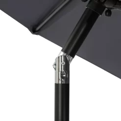 7.5' X 7.5' Bistro Market Patio Umbrella Slate Gray - Island Umbrella -Outdoor Decoration Store GUEST 5e083bbe 63b8 4cd0 9708 bc231311bb85