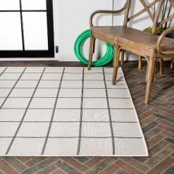 Grid Modern Squares Indoor/Outdoor Area Rug - JONATHAN Y -Outdoor Decoration Store GUEST 5eebb0f2 b52a 4537 9523 8bd18992634d