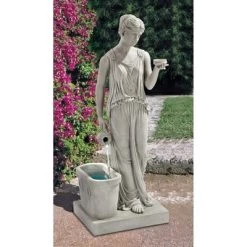 Design Toscano Hebe, Goddess Of Youth Garden Fountain - Off-White