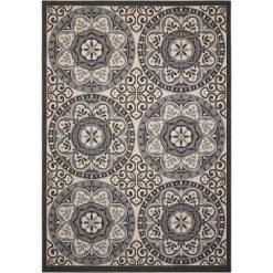 Nourison Caribbean CRB15 Ivory/Charcoal Indoor/Outdoor Area Rug -Outdoor Decoration Store GUEST 6021c7ef 0d2f 4ac8 a3da c48af24c0663