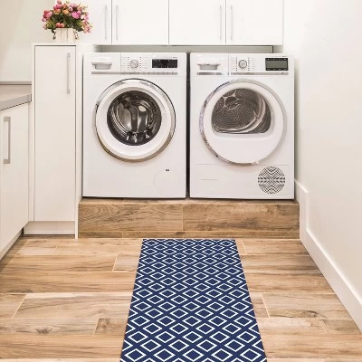 3pk Gemstone Indoor/Outdoor Rug Runner Mat Blue/White - Foss Floors 7 3pk Gemstone Indoor/Outdoor Rug Runner Mat Blue/White - Foss Floors - Image 5