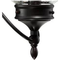 Franklin Iron Works Carriage Outdoor Wall Light Fixture Bronze LED 26 3/4" Clear Seedy Glass For Post Exterior Barn Deck House Porch Yard Posts Patio -Outdoor Decoration Store GUEST 60edd98e 9143 4847 a876 5b0951d2ad07