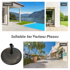 Tangkula Outdoor Market Umbrella Base Stand Heavy-duty Resin Round Pole Holder -Outdoor Decoration Store GUEST 61dde5c9 d275 4ae0 869d bdaf241d902d