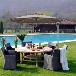 Costway 11' Patio Cantilever Offset Umbrella 360Degree Rotation Outdoor Tilt W/Base -Outdoor Decoration Store GUEST 6228934b 1dc2 4235 b7a2 4aac8e87b379