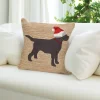 18"x18" Front Porch Christmas Dog Indoor/Outdoor Square Throw Pillow Neutral - Liora Manne 1 18"x18" Front Porch Christmas Dog Indoor/Outdoor Square Throw Pillow Neutral - Liora Manne -Outdoor Decoration Store GUEST 6339bf96 bc85 41ba a0b1 1cb92b5b8e5e
