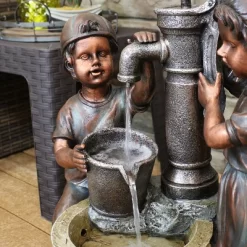 Sunnydaze Decor Sunnydaze 24"H Electric Polyresin Jack And Jill At Farmhouse Pump And Well Outdoor Water Fountain 20 Sunnydaze Decor Sunnydaze 24"H Electric Polyresin Jack And Jill At Farmhouse Pump And Well Outdoor Water Fountain -Outdoor Decoration Store GUEST 6425cdbe 5d7a 44ee 9040 98ab540ad3c0