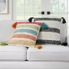18"x18" Woven Loops Striped Square Throw Pillow With Tassels - Mina Victory 2 18"x18" Woven Loops Striped Square Throw Pillow With Tassels - Mina Victory -Outdoor Decoration Store GUEST 64283b59 6638 41fd 87a6 3ad6e700298d