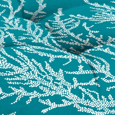 Outdoor Wicker Loveseat Cushion In Seacoral Turquoise - Jordan Manufacturing 8 Outdoor Wicker Loveseat Cushion In Seacoral Turquoise - Jordan Manufacturing - Image 6