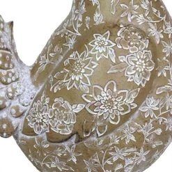 9.84" Resin Rooster Garden Statue White/Gold/Red - Exhart -Outdoor Decoration Store GUEST 68a7c989 1173 4957 b1b3 bc075b42ab9b