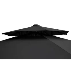 11.5' X 11.5' Double Top Round Aluminum Offset Umbrella Outdoor Hanging Cantilever Umbrella Black - Crestlive Products -Outdoor Decoration Store GUEST 68cd1929 cc7a 4712 a88e 81c7469b1d46
