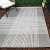 5' X 7' Plaid Outdoor Rug Gray - Project 62™