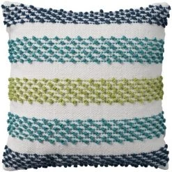 18"x18" Woven Loops Striped Square Throw Pillow With Tassels - Mina Victory -Outdoor Decoration Store GUEST 697385d9 34e6 44ef 963f 280399129b78