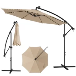 Costway 10FT Patio Solar-Lighted 112 LED Cantilever Offset Umbrella Crank Tilt Outdoor 22 Costway 10FT Patio Solar-Lighted 112 LED Cantilever Offset Umbrella Crank Tilt Outdoor -Outdoor Decoration Store GUEST 69ba6301 f36c 46d2 aa3f 354bad1cb58a
