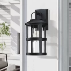 Glass Outdoor Wall Light Black - Wellfor -Outdoor Decoration Store GUEST 6a14c2e9 466b 4e47 a805 d24206976478