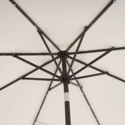 9' X 9' Solar LED Patio Umbrella With Tilt Adjustment And Crank Lift Beige - Wellfor -Outdoor Decoration Store GUEST 6a5e66ee 1331 429e acf3 ce2840267db6